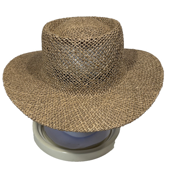 Peter Grimm Straw Hat Natural Band Elastic One Size Beach Sun Vacation - Picture 1 of 13
